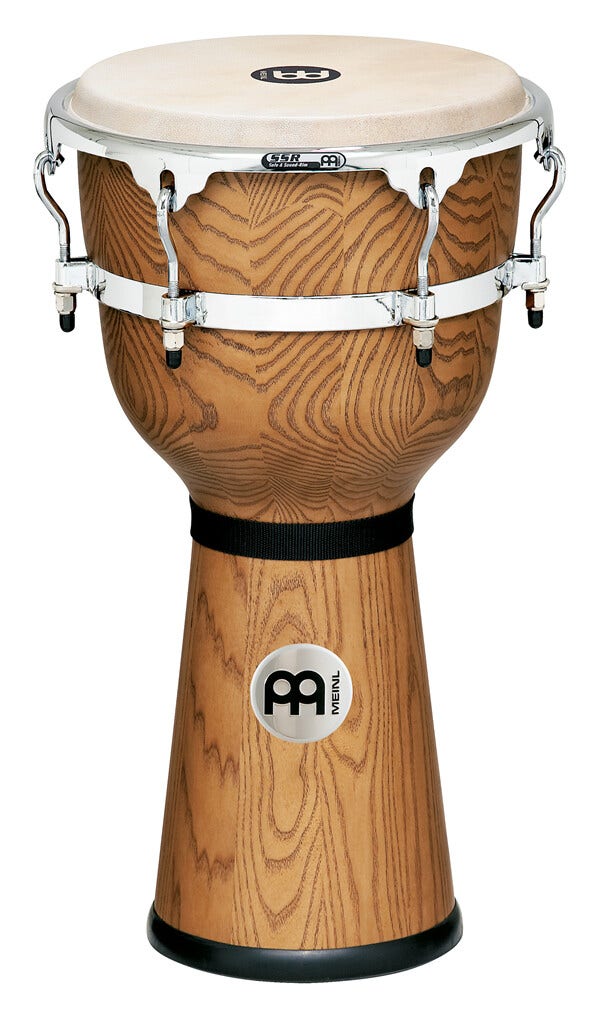 Meinl Floatune DJW3ZFA M 12 Key Tuned Woodcraft Djembe Zebra Finished Ash
