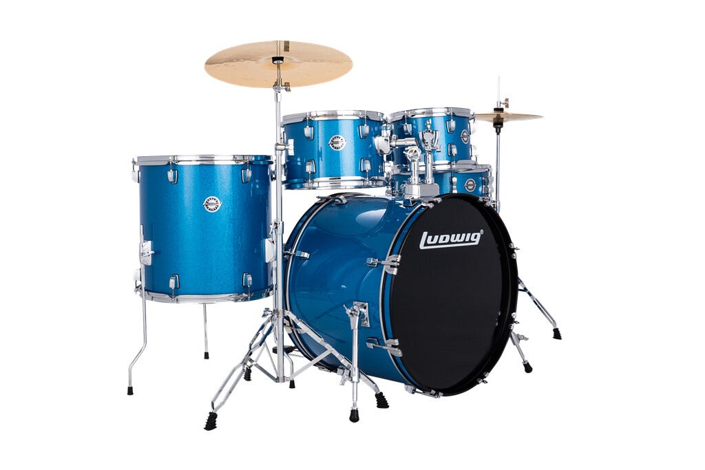 Ludwig Accent Drive LC19519 Complete Drumset Blue Sparkle